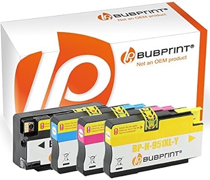 Bubprint 4 Druckerpatronen kompatibel für HP 950XL 951XL für Officejet Pro 251DW 276DW 8100 ePrinter 8600 Plus 8610 8615 8616