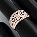 Zarbrina Jewellery Women Brass Plated with 18K Gold Glamorous Cubic Zirconia Crystal Wedding Engagement Rings Cocktail Princess Promise Rings for Her Size:7-8 (Rose Gold, 8)