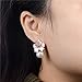 XZP Women's Fashion Earring Gifts Simulated Pearl Flower Stud Earrings with Crystal for Women