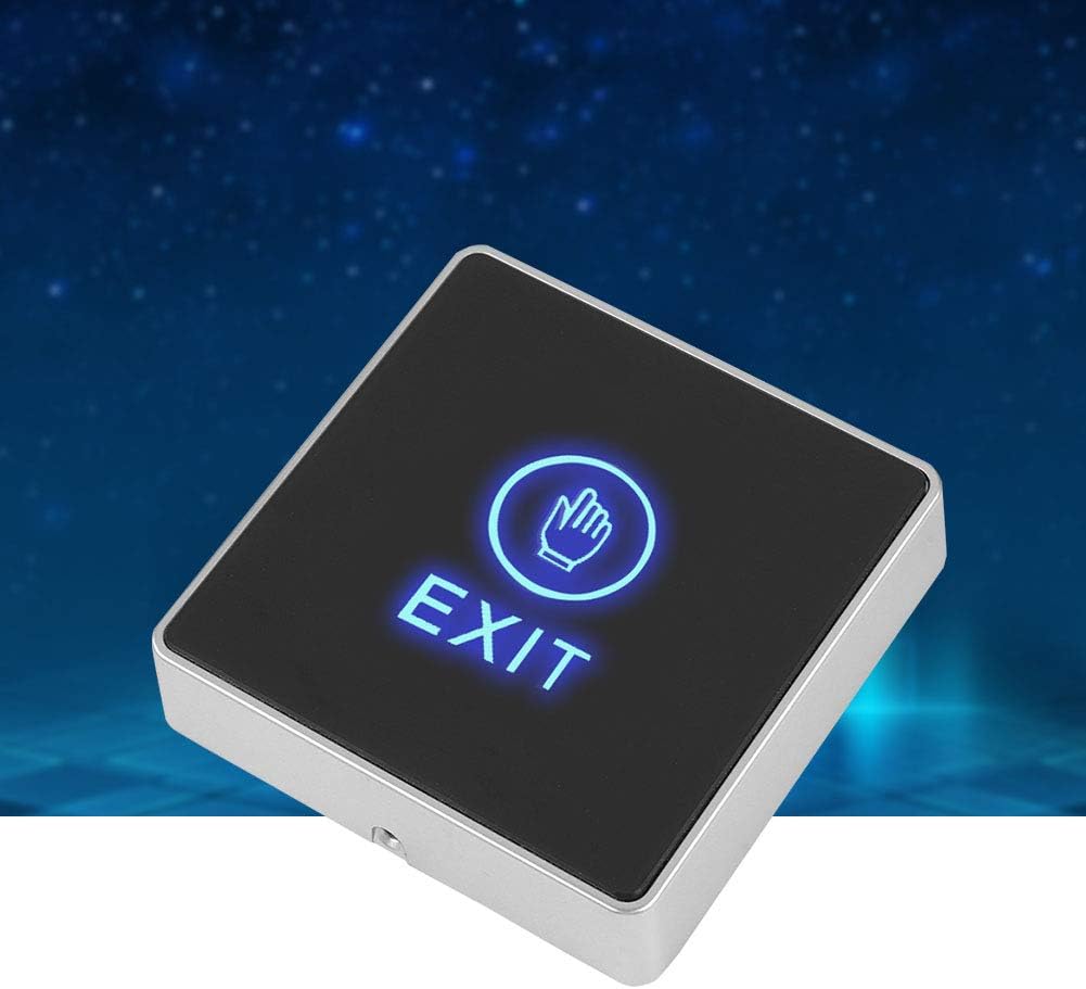 Exit Button for Door Access Control,Door Touch Exit Release Unlock Button Switch,with Panel,LED Light Fireproof PC Material,for Door Access Control System - Image 5