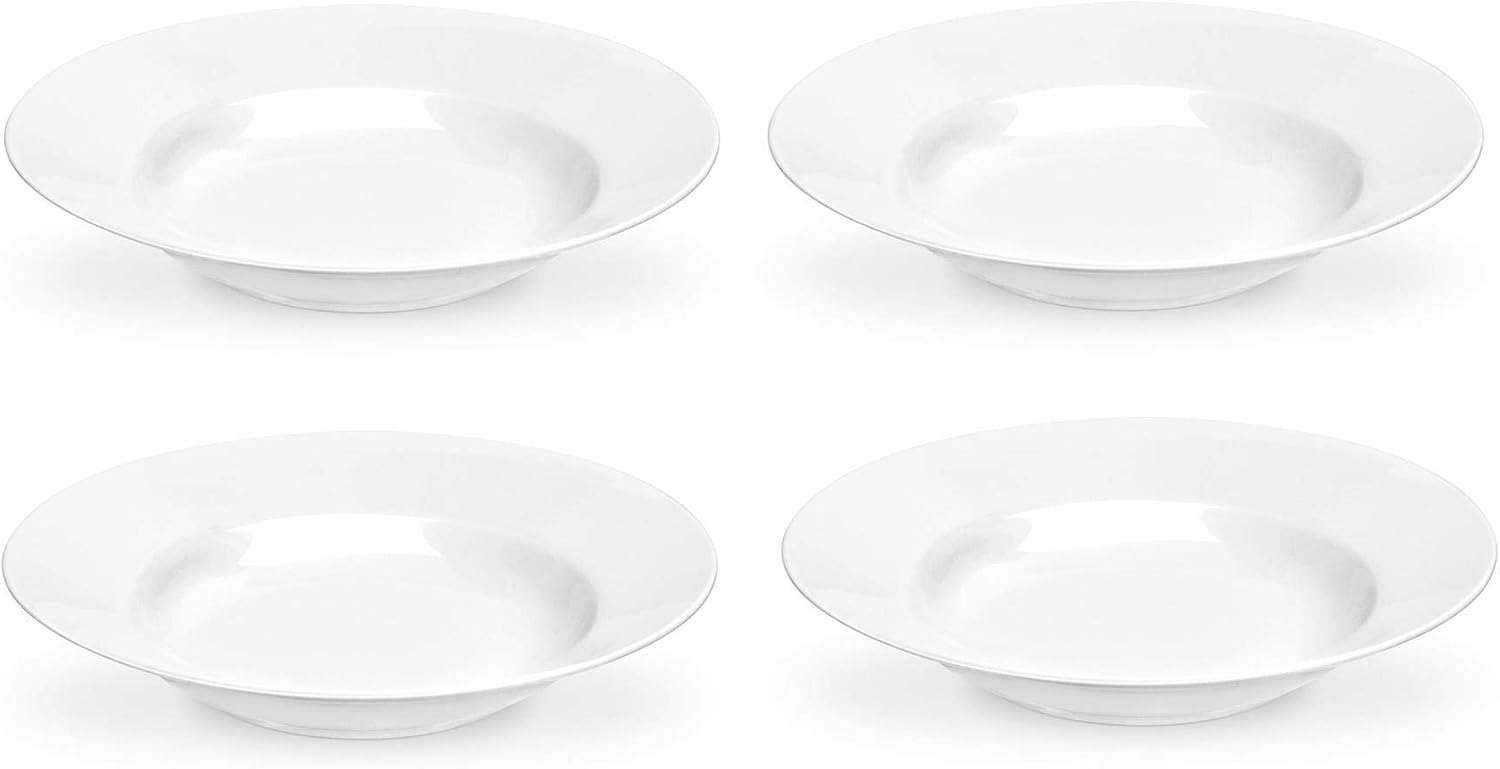 Royal Worcester Serendipity Soup Plate, Dia.23.5cm - Set of 4, White, 23.5*23.5 centimeters