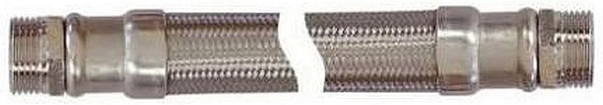 Stainless Steel Pressure Hose 2x Male Screws DN25 1 Inch with Stainless Steel Braided Outer Flexible Hose Braided Reinforced Hose 300 mm - 10,000 mm, 700mm, 1