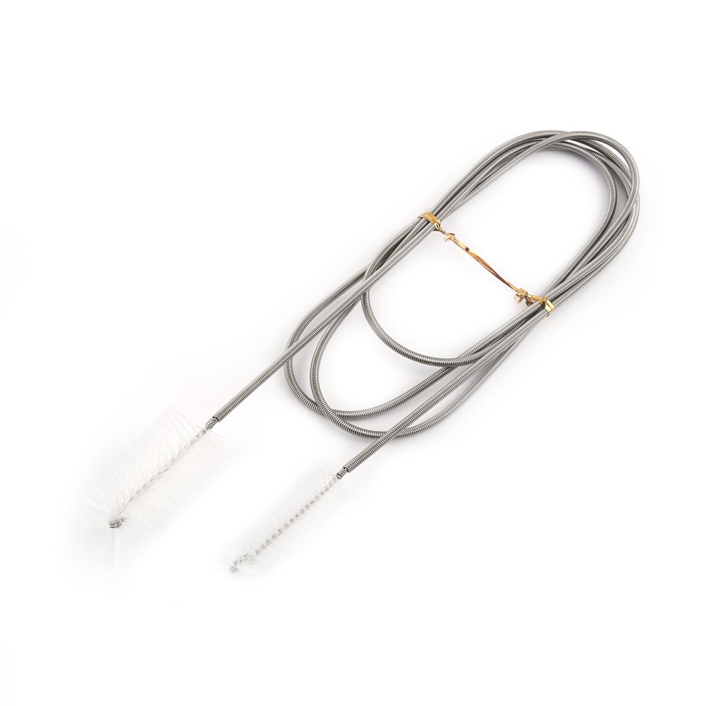 Cleaning Brush for Aquarium Water Tube Cleaning Brush Double Flexible Spring Fish Tank Brush (Transparent)