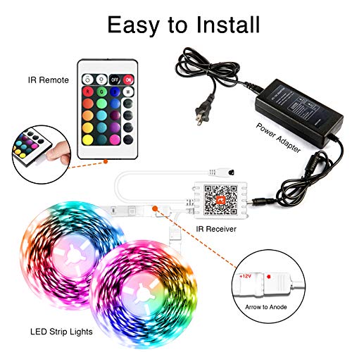 dalattin Smart WiFi Led Strip Lights 50ft, 2 Rolls of 25ft, Compatible