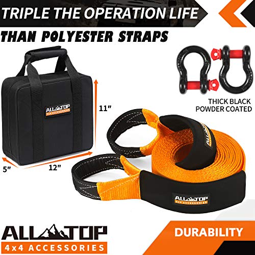 ALLTOP Extreme Duty Tow Strap Recovery Kit 4inch x 20ft (46,500lbs