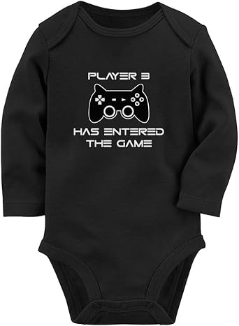 Amazon Com Player 3 Has Entered The Game Gift Third Child Gamer Baby Long Sleeve Bodysuit Clothing