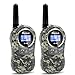 Walkie Talkies for Kids - QNIGLO Kids Walkie Talkie Q168 Two-Way Radio Long Range 3 Miles Range 22 Channels Walkie Talkies for Boys Girls (Camouflage Green)