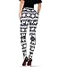 Ensasa Womens Autumn Winter Snowflake Graphic Printed Stretchy Leggings Pants, Black White Reindeer Large