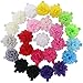 Chiffon 2in Multilayer Silk Artificial Chiffon Flowers Clips Boutique Hair Bows For Girls Headbands Brooch Accessories Set Of 24