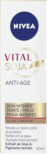 Nivea Vital Soy Anti-Ageing Intensive Care Tint Light-Medium SPF 15 40ml Face view 4