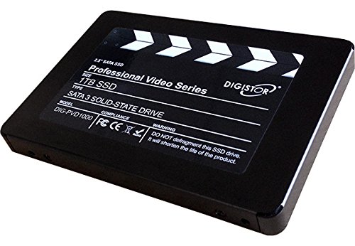 DIGISTOR 1TB SSD Drive Professional Video Series for Blackmagic Cinema Cameras and Production Camera 4K - DIG-PVD1000 (1 Pack)