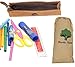 RUSTIC TOWN Leather Pencil Case - Zippered Pen Pouch for Professional Work & Office (Brown)