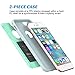 ULAK iPhone 6 Case, iPhone 6S Case Black, Sugar Candy Series Slim Fit Silicone & Hard PC Dual Layer Anti-Slip Drop Protection Case for Apple iPhone 6 & 6S 4.7 Inch, Turquoise/Grey