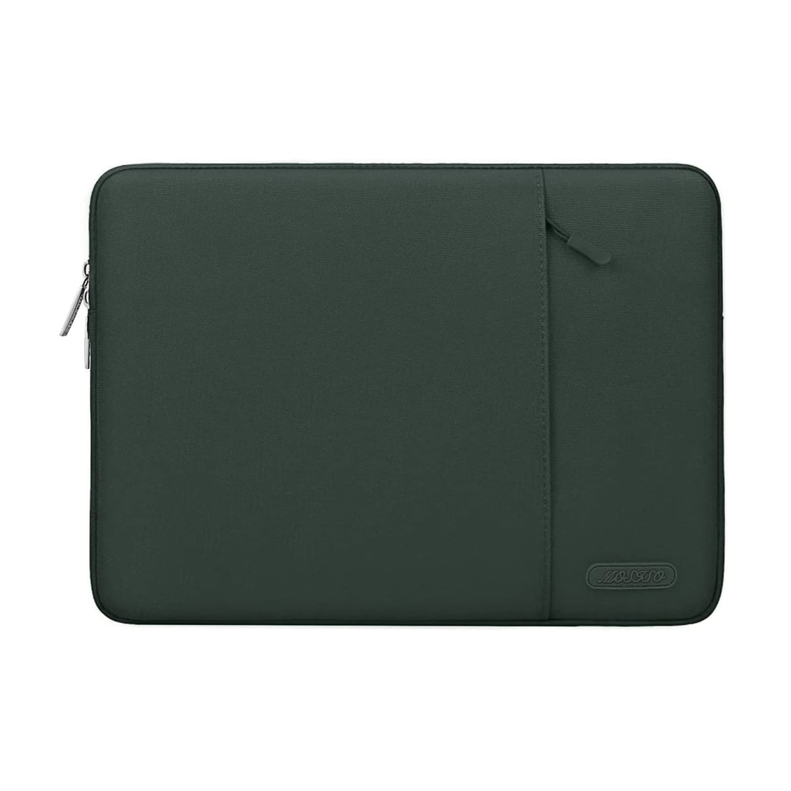 MOSISO Laptop Case 16 inch, 15-15.6 inch Laptop Sleeve Compatible with MacBook Pro 16 M5 M4 M3 M2 M1, HP Acer Dell Lenovo ASUS, Polyester Vertical Computer Sleeve Bag with Pocket, Midnight Green