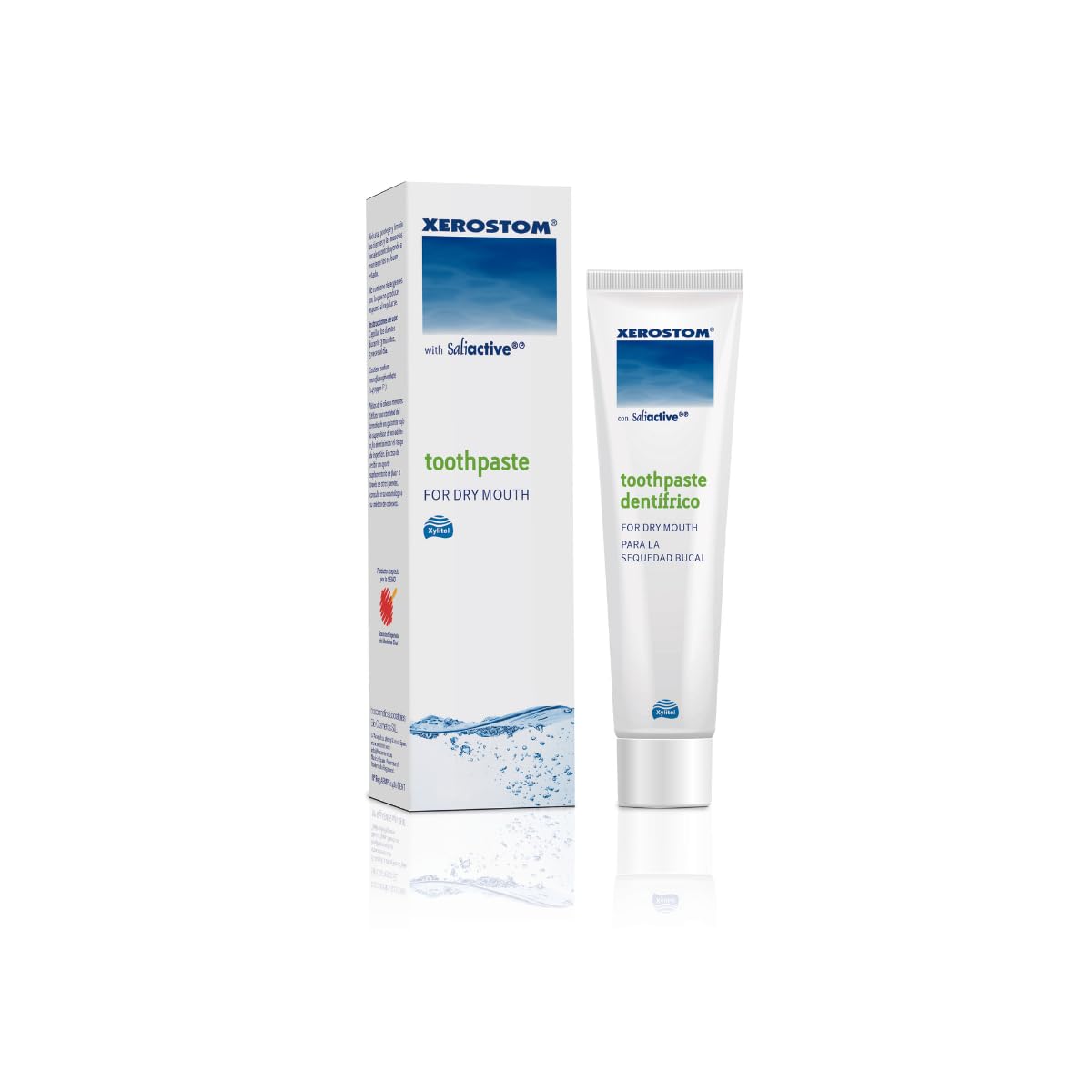 Xerostom Dry Mouth Toothpaste with SaliActive 50ml - Fluoride Toothpaste with Xylitol - Sugar Free, for Dry Mouth Relief - No SLS