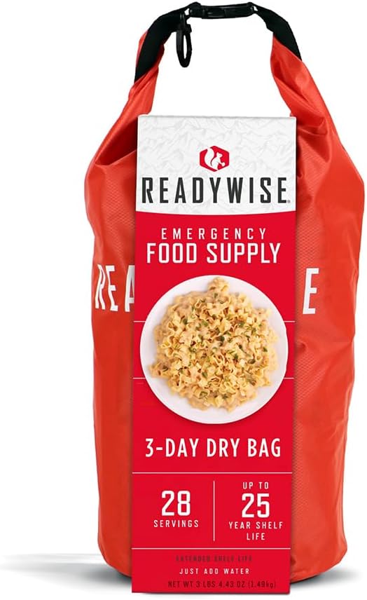 ReadyWise 28 Servings Breakfast Lunch Dinner Grab & Go Dry-Bag Freeze Dried