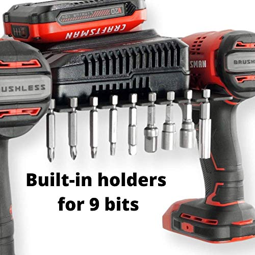 Koova Drill Rack Wall Mount Storage Shelf & Charging Station Cordless