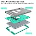 KAKA iPad 9.7 2018 Case,iPad 2018 Case,iPad 9.7 Case -[Heavy Duty]Three Layer Hybrid Shockproof High Impact Resistant Full-Body Protective Case With Kickstand for iPad 9.7 2017/2018 Model,Grey Green