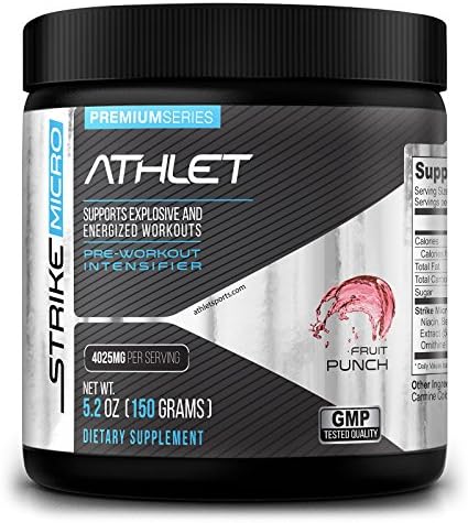 *Flash Sale* STRIKE Micro Fruit Punch 150 gr 5.2 oz - Pre-Workout | Endurance | Extreme Energy | Recovery | Focus | Exercise Training | Gym Body Building - Exp 07-2018