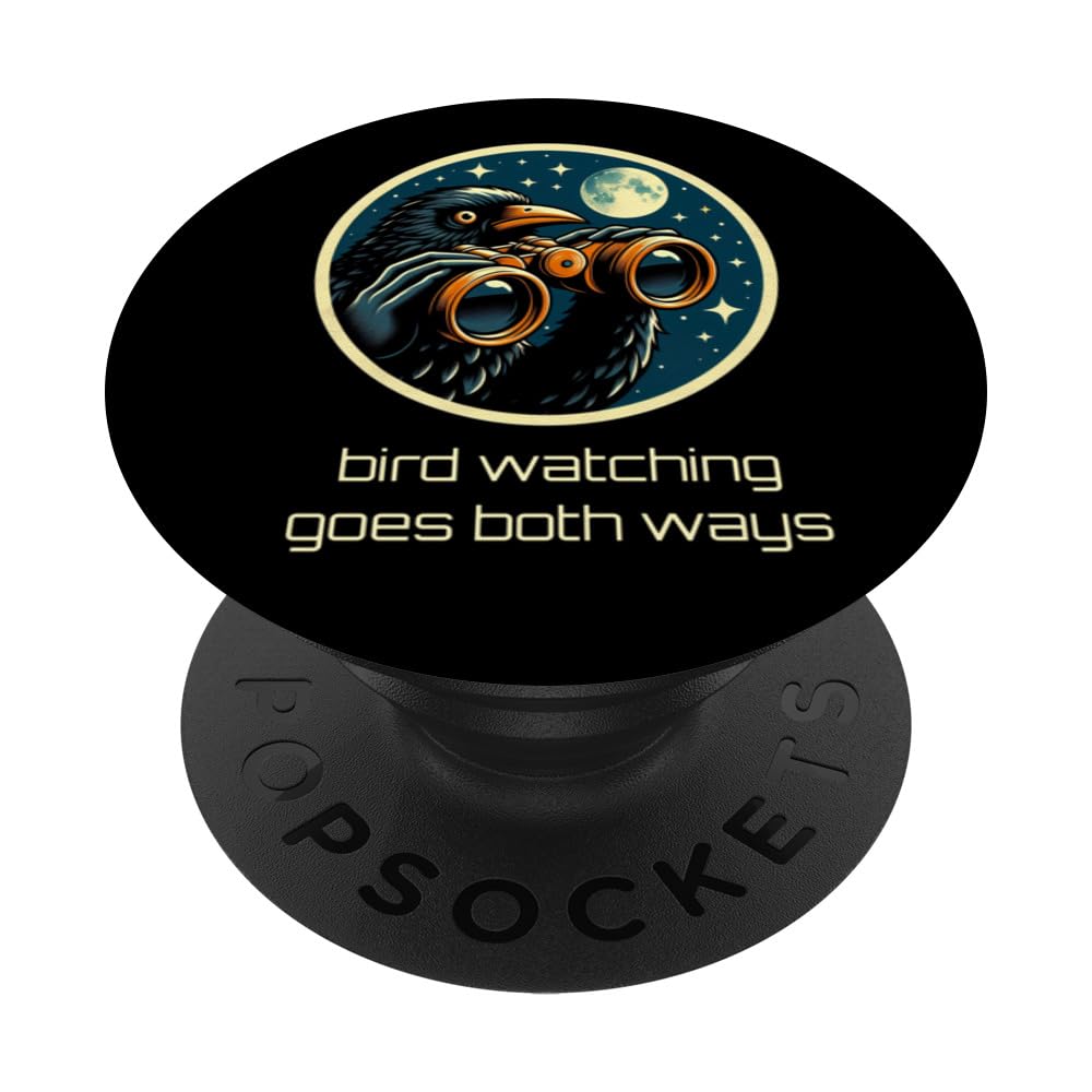 Eagle Bird Watching Binoculars Birds Spy Agent Conspiracy PopSockets Swappable PopGrip