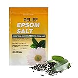 RELIEF Epsom Salt Soak - Green Tea & Chamomile Scented Epsom Salt, 2lb