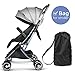 besrey Airplane Baby Stroller Kids pram with Reclining Seat for Baby Sleep - Gray