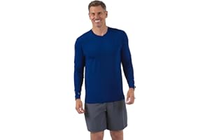 IBKUL Men's Athleisure Wear Sun Protective UPF 50+ Icefil Cooling Tech Long Sleeve Crewneck T-Shirt - 93199