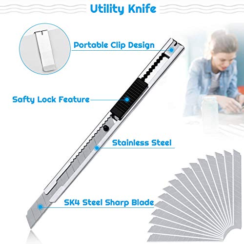 image for Cridoz Craft Knife Precision Cutter Carving Hobby Knife Kit Includes S