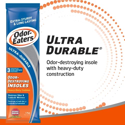 OdorEaters UltraDurable Insoles, 1 Pair Shoe Odor & Foot Odor