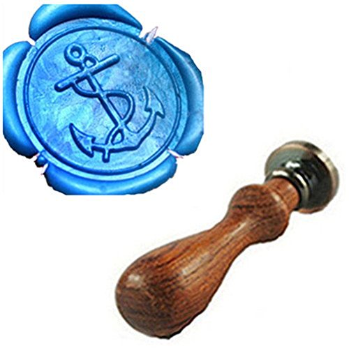 Vintage Fancy Anchors Custom Picture Logo Wedding Invitation Wax Seal Sealing Stamp Rosewood Handle Set Kit