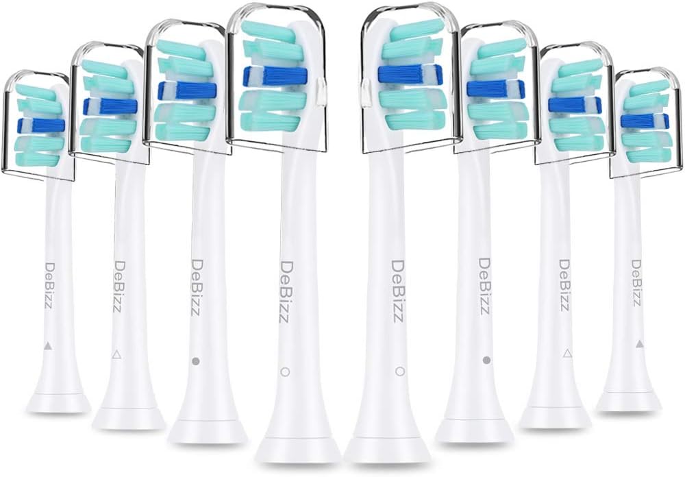 Replacement Toothbrush Heads Compatible with Philips Sonicare 2 Series Plaque Control, HX6211, fit ProtectiveClean, DiamondClean, Gum Health, HealthyWhite, HX9028, C2 Brush Head by DeBizz