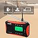 TIVDIO V-116 Portable Shortwave Radio with AM FM Transistor Support Micro-SD Card AUX Input MP3 Player Speaker Alarm Clock Sleep Timer(Black and Orange)