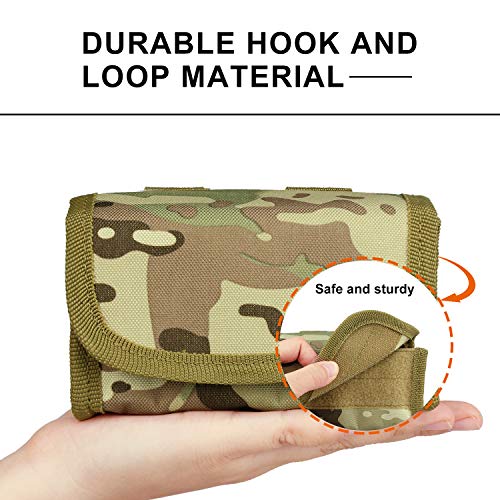 Kosibate 10 Round Shotgun Shotshell Reload Holder Molle Pouch for 12 Gauge/20G (CP)