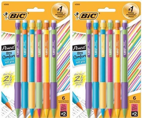BIC Pencil Xtra Comfort( 42606), Thick Point (0.9 mm), 12-Count