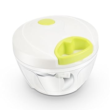 EXTSUD Gemüseschneider 3 Klingen 400 ML Gemüse und Obst Zwiebel Zerkleinerer Manuell Hacken Schneiden Mischen Frischhalten,LF