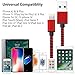MFi Certified iPhone Charger, Lightning Cable, 4Pack (3FT 6FT 6FT 10FT) to Syncing Data and Nylon Braided Cord Charger Compatible with iPhone/XS/XR/X/8/8 Plus/7/7 Plus/6S/6 Plus More (Black&red)
