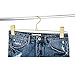 Jetdio Metal Heavy Duty Pants Skirt Slack Hangers,Trousers Hangers with Two Adjustable Non Slip Clips Hanger Rack Swivel Hook, 12 Pack, Gold