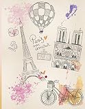 Paris Mon Amour: Journal/Notebook with 110 Inspirational Quotes Inside, Inspirational Thoughts for E by