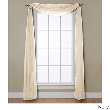 Amazon Com Miller Curtains Angelica Sheer Scarf Ivory Home Kitchen