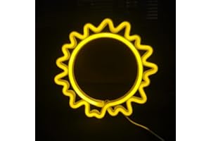 Colording Sun Neon Signs,LED Neon Light Wall Light,Battery/USB Powered Neon Signs for Wall Decor,Bedroom,Kids Room,Living Roo