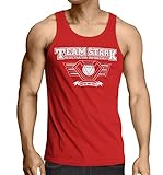 TEAM STARK-CIVIL WAR inspired Mens Iron Man Tank Top-Red (Large)