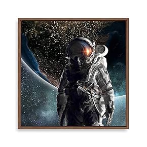 Framed Canvas Home Artwork Decoration Outer Space Canvas Wall Art for Living Room, Bedroom - 16x16 inches