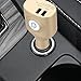 Elepower 2 in 1 Dual USB Car & Wall Charger AC DC Power Adapter Folding Home Travel Charger for iPad Air 2/Mini, iPhone 7 / 6s/ Plus, Galaxy S / J / Note /Tab Series, LG, Nexus, Kindle and More-Gold