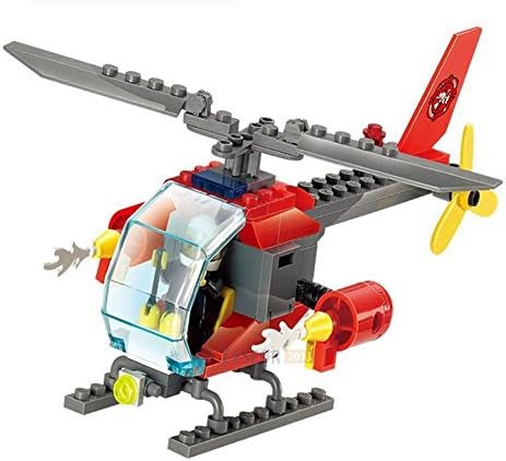 Fire Helicopter Educational Building Blocks Boy's Kids Children Bricks Toys Gift