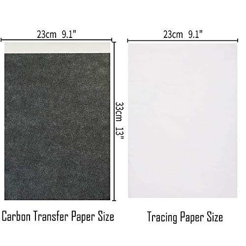 Wangday Carbon Paper, Black Graphite Transfer Tracing Paper for Wood, Paper, Canvas and Other Art Surfaces- 200 Sheets (9 x 13 Inches) - Thumbnail 3