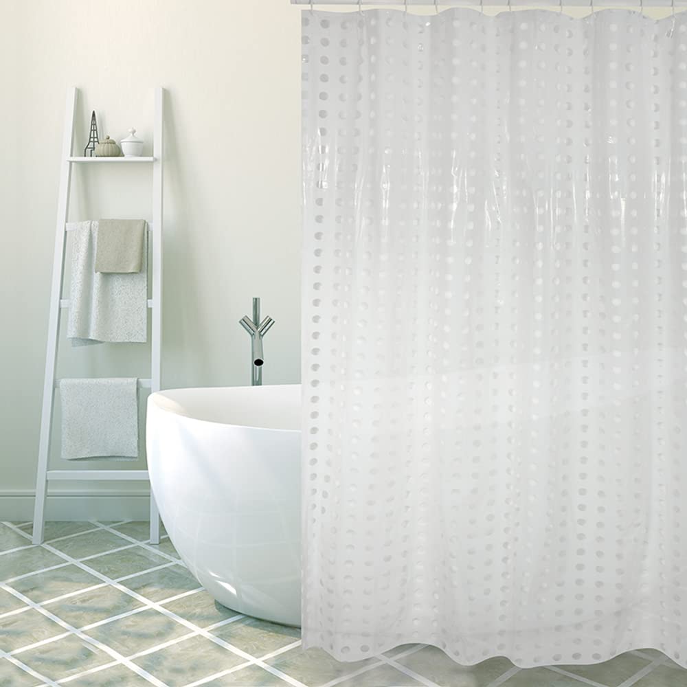 MSV PVC shower curtain Bristol White 180 x 200 cm
