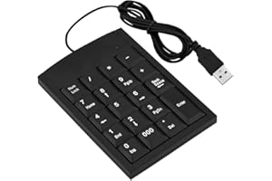 USB Numeric Keypad 19 Keys Portable Slim Mini Number Pad, for Laptop Desktop Computer PC, for LINUX, for Android, for IOS, Co