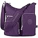 Oakarbo Crossbody Bag Nylon Multi-Pocket Travel Shoulder Bag (1204 Vivid violet, Large)