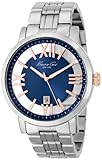 Kenneth Cole New York Men's KC9340 Transparency Round Blue Transparent Dial Bracelet Watch