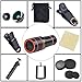 Apexel Telephoto Lens kit, 4 in 1 Cell Phone Camera Lens, 12X Telephoto Lens + 198° Fisheye Lens + 0.63 Wide Angle Lens + 15x Macro Lens, Clip-On Lenses for iPhone 8 7 6 Plus, Samsung Smartphone
